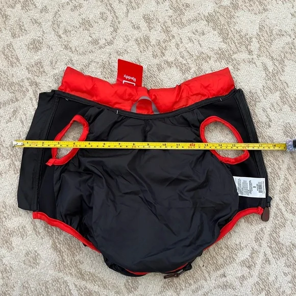 Reddy Petco Pet cat/dog puffer vest black with red trim S - Picture 4 of 9